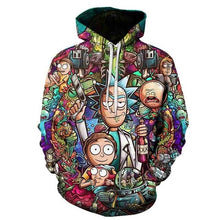 Load image into Gallery viewer, Rick Morty Crazy Scientist Winter Loose Thin Hooded Hoody Tops