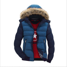 Load image into Gallery viewer, 2019 Men Winter Coat Warm Fleece Down Jacket 9 Color New Fashion Fur Hood Hat Men Outerwear Casual Mens Coats Thick Hoodies 4XL