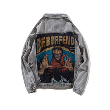 Load image into Gallery viewer, Hip Hop Men&#39;s Oversized Denim Jackets Retro Patchwork