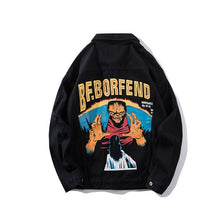 Load image into Gallery viewer, Hip Hop Men&#39;s Oversized Denim Jackets Retro Patchwork