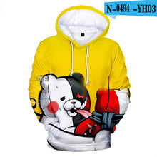 Load image into Gallery viewer, Danganronpa Hoodie Black White Bear Monokuma Oversized Moletom Danganronpa Anime Hoodies Long Sleeve Printed Hoodie Game Clothes