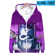 Load image into Gallery viewer, Danganronpa Hoodie Black White Bear Monokuma Oversized Moletom Danganronpa Anime Hoodies Long Sleeve Printed Hoodie Game Clothes