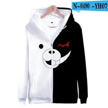 Load image into Gallery viewer, Danganronpa Hoodie Black White Bear Monokuma Oversized Moletom Danganronpa Anime Hoodies Long Sleeve Printed Hoodie Game Clothes