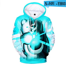 Load image into Gallery viewer, Danganronpa Hoodie Black White Bear Monokuma Oversized Moletom Danganronpa Anime Hoodies Long Sleeve Printed Hoodie Game Clothes
