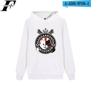 Danganronpa Hoodie Black White Bear Monokuma Oversized Moletom Danganronpa Anime Hoodies Long Sleeve Printed Hoodie Game Clothes