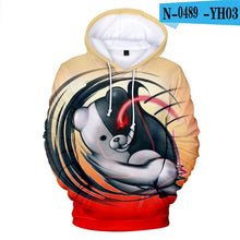 Load image into Gallery viewer, Danganronpa Hoodie Black White Bear Monokuma Oversized Moletom Danganronpa Anime Hoodies Long Sleeve Printed Hoodie Game Clothes