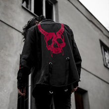 Load image into Gallery viewer, Denim jacket vintage men coats Fashion Hip Hop Streetwear Beggar Hole Denim men&#39;s Top