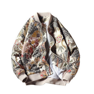 Embroidery Men Jacket Coat Streetwear Bomber Jacket