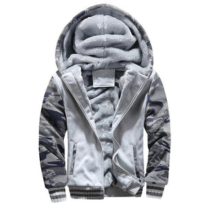 FGKKS Hoodies Men Fleece Hooded Casual Winter Fashion Brand Thickened Warm Coat Male Sweatshirts Coat Zipper Hoody Man's