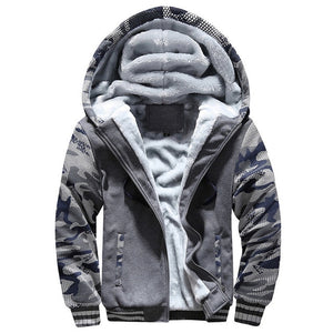 FGKKS Hoodies Men Fleece Hooded Casual Winter Fashion Brand Thickened Warm Coat Male Sweatshirts Coat Zipper Hoody Man's