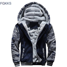 Load image into Gallery viewer, FGKKS Hoodies Men Fleece Hooded Casual Winter Fashion Brand Thickened Warm Coat Male Sweatshirts Coat Zipper Hoody Man&#39;s