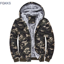 Load image into Gallery viewer, FGKKS Men Fleece Hoodies Sweatshirts Winter Men&#39;s Warm Jackets Camouflage Coats Casual Tracksuits Hoodies Thick Hoody