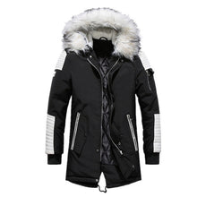 Load image into Gallery viewer, FGKKS Men Parka Cotton Thick Jacket 2019 Winter New Warm Fashion Fleece Jackets Coats Fur Collar  Men&#39;s Parkas