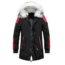 Load image into Gallery viewer, FGKKS Men Parka Cotton Thick Jacket 2019 Winter New Warm Fashion Fleece Jackets Coats Fur Collar  Men&#39;s Parkas