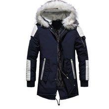 Load image into Gallery viewer, FGKKS Men Parka Cotton Thick Jacket 2019 Winter New Warm Fashion Fleece Jackets Coats Fur Collar  Men&#39;s Parkas