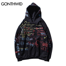 Load image into Gallery viewer, GONTHWID Hip Hop Graffiti Hoodies Mens 2019 Autumn Casual Pullover Sweats Hoodie Male Fashion Skateboards Sweatshirts