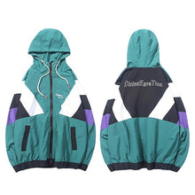 Load image into Gallery viewer, Harajuku Track Jacket Windbreaker Men Hip Hop Streetwear Hooded Jacket Color Block Autumn 2018 Casual Hoodie Jacket Coat Hipster