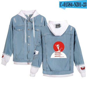 Cartoon Dragon Streetwear  Jacket Harajuku Hip Hop Denim Clothing Male Chamarras Para Hombre