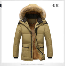 Load image into Gallery viewer, M-5XL Fur Collar Hooded Men Winter Jacket 2019 New Fashion Warm Wool Liner Man Jacket and Coat Windproof Male Parkas casaco