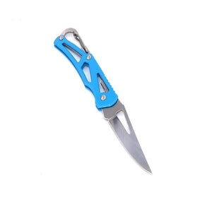 Package survive clip Fold Open Knife Pare cutter outdoor Box Blade camp razor peel Carabiner Hang Fruit multi tool cut sharp