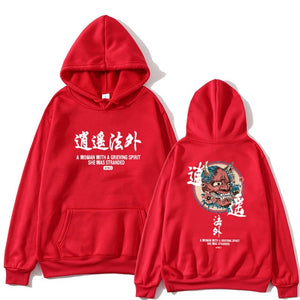 Chinese style oversize Streetwear Casual hoodies men
